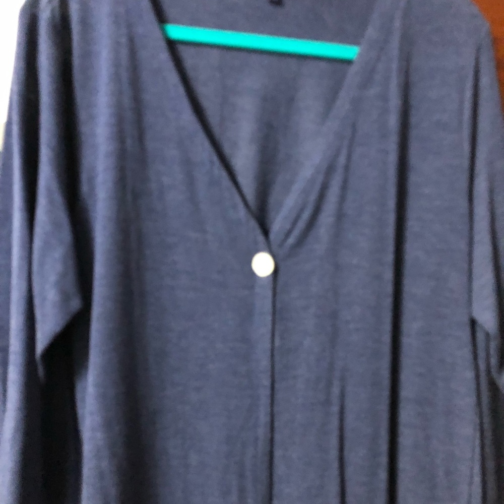 Blue single button cardigan